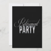 Invitations argentées et noires de partie de (Dos)