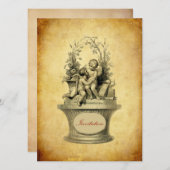 Invitations Arrière - plans Vintages de Cherubs et (Devant / Derrière)