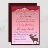 Invitations artistiques de mariage d'orignaux (Devant / Derrière)