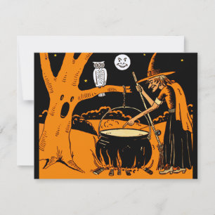 Invitations artistiques d'Halloween Vintages