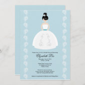 Invitations assez asiatiques de Fête de la mariée (Devant / Derrière)