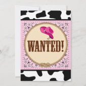 Invitations assez roses de fête d'anniversaire de (Dos)