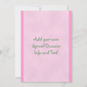 Invitations assez roses de vacances d'oeuf de (Dos)