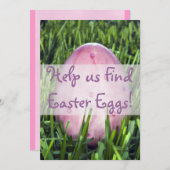 Invitations assez roses de vacances d'oeuf de (Devant / Derrière)