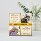 invitations au 50e anniversaire d'or design modern (Debout devant)