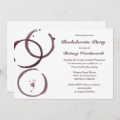 Invitations au Bachelorette Party de Vin Stain Vig (Devant / Derrière)