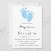 invitations au baptême minimaliste moderne (Devant)