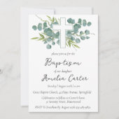 invitations au baptême minimaliste moderne (Devant)