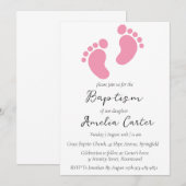 invitations au baptême minimaliste moderne (Devant / Derrière)