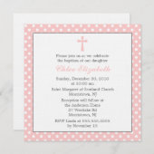 Invitations au baptême Pois (Devant / Derrière)