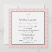 Invitations au baptême Pois (Devant)