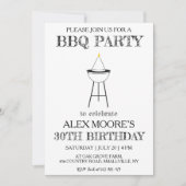 invitations au barbecue à 30e anniversaire (Devant)