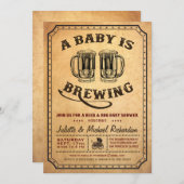 Invitations au barbecue Baby shower "Un bébé brass (Devant / Derrière)