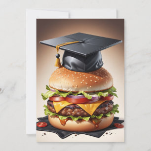 invitations au barbecue de graduation moderne