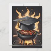 invitations au barbecue de graduation moderne (Devant)