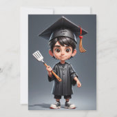 invitations au barbecue de graduation moderne (Devant)