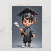 invitations au barbecue de graduation moderne (Devant / Derrière)