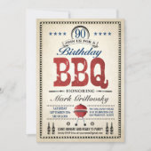 Invitations au barbecue du 90e anniversaire (Devant)