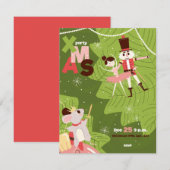 Invitations au brunch de Noël avec la noix de cou (Devant / Derrière)