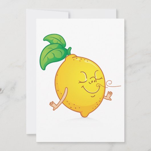 Invitations au citron de dessin (Devant)