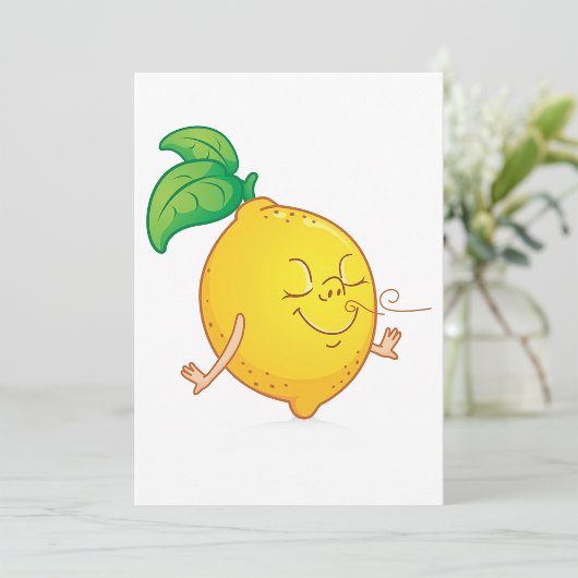 Invitations au citron de dessin