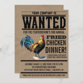 Invitations au dîner de poulet frit (Devant / Derrière)