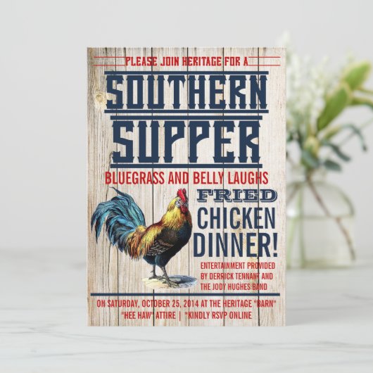 Invitations au dîner de poulet frit (Debout devant)