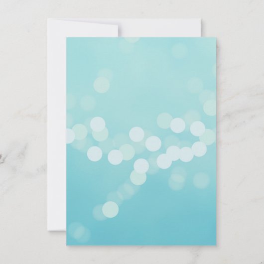 Invitations au dîner de répétition bleu Aqua (Dos)