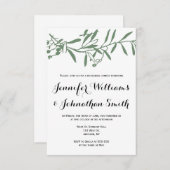 Invitations au dîner de répétition de branche vert (Devant / Derrière)