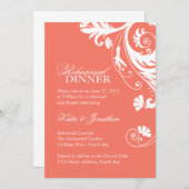 Invitations au dîner de répétition de corail (Devant / Derrière)