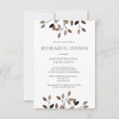 Invitations au dîner de répétition de feuilles mod (Devant)