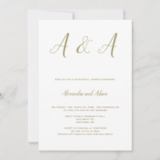Invitations au dîner de répétition de monogramme d
