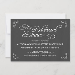 Invitations au dîner de répétition du tableau de b