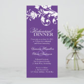 Invitations au dîner de répétition en violet (Debout devant)