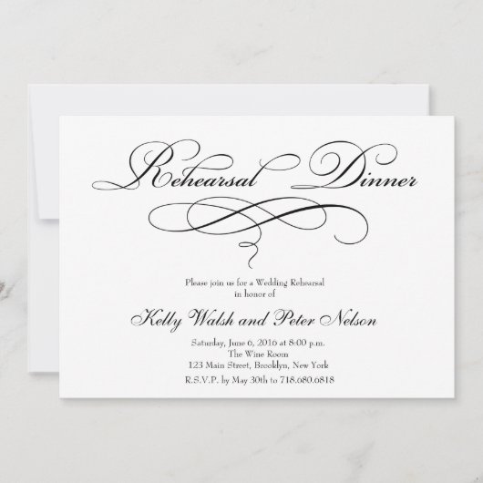 Invitations au dîner de répétition Mariage (Devant)