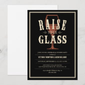 Invitations au dîner de répétition Vintage noire (Devant / Derrière)