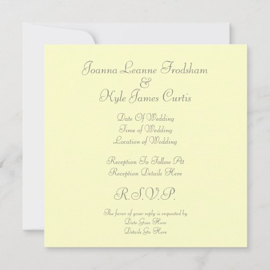 Invitations au mariage à thème des années 1920 (Dos)