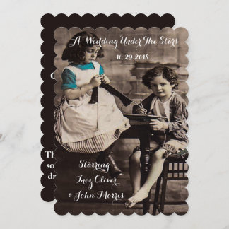 Invitations au mariage à thème pour un film Vintag