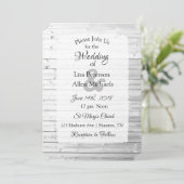 Invitations au mariage blanc en bois (Debout devant)