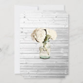 Invitations au mariage blanc en bois (Dos)