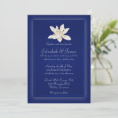 Invitations au mariage bleu de la Marine (Debout devant)