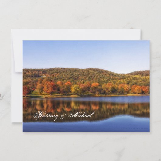 Invitations au Mariage campagnard d'automne Trees  (Dos)