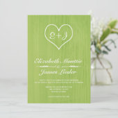 Invitations au Mariage campagnard de chaux (Debout devant)