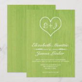 Invitations au Mariage campagnard de chaux (Devant / Derrière)