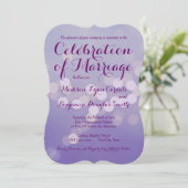 Invitations au mariage dans le lilas pourpre moder (Debout devant)
