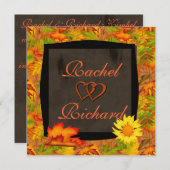 INVITATIONS AU Mariage D'Automne (Devant / Derrière)