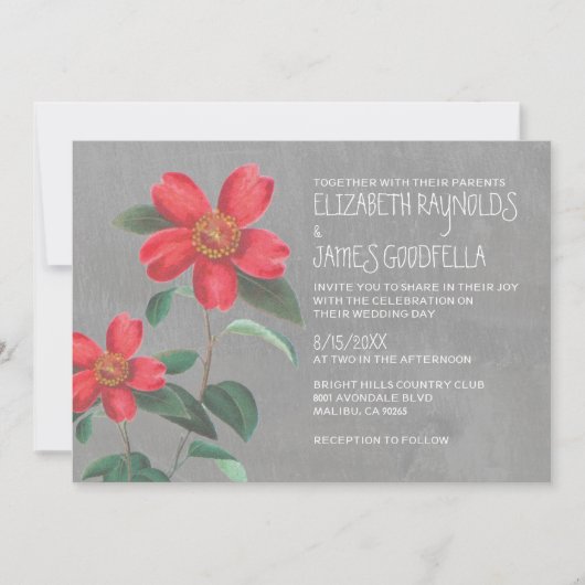 Invitations au mariage de Camellia (Devant)