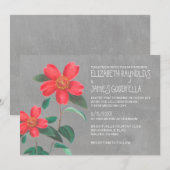 Invitations au mariage de Camellia (Devant / Derrière)