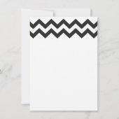 Invitations au mariage de Chevron moderne noir et (Dos)