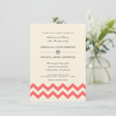Invitations au mariage de Coral et d'ivoire Chevro (Debout devant)